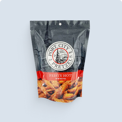 Port City Pretzels 8 OZ - Feisty Hot